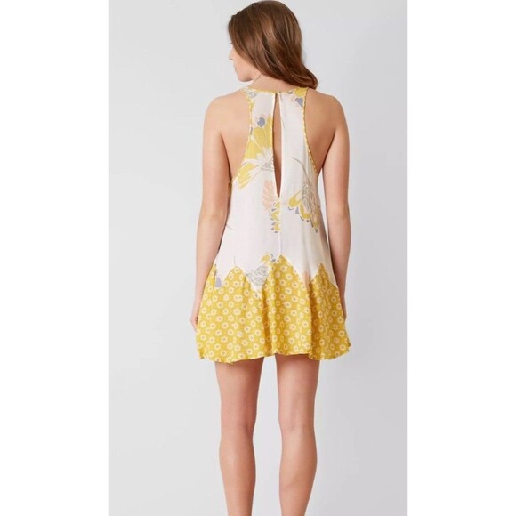 Free People Intimately Someone Like You Slip Dress Womens Small Yellow Floral - Picture 7 of 10